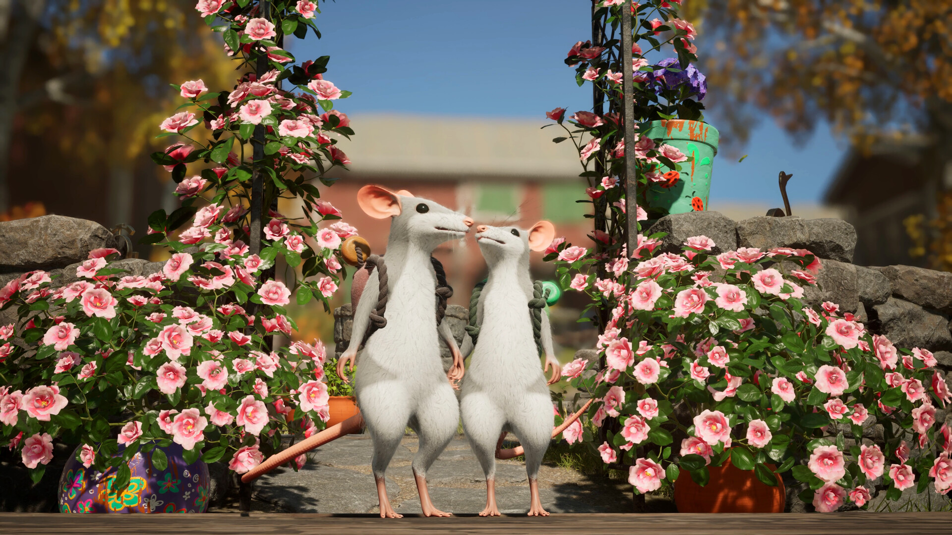 Mice exploring the natural world of Hela, from the official Steam gallery